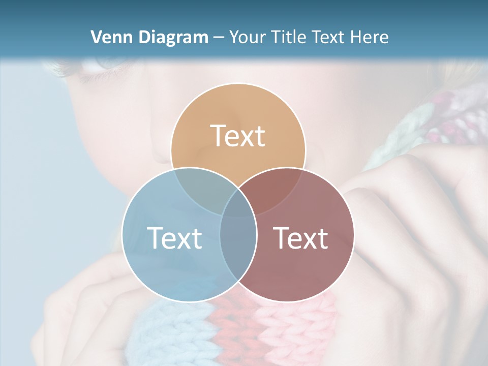 Scarf Youth Sweater PowerPoint Template