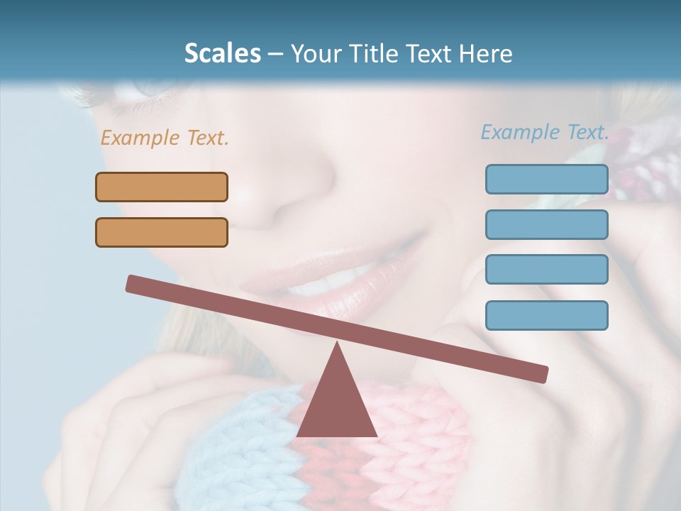 Scarf Youth Sweater PowerPoint Template