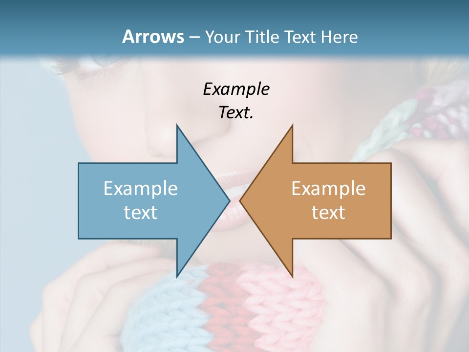 Scarf Youth Sweater PowerPoint Template