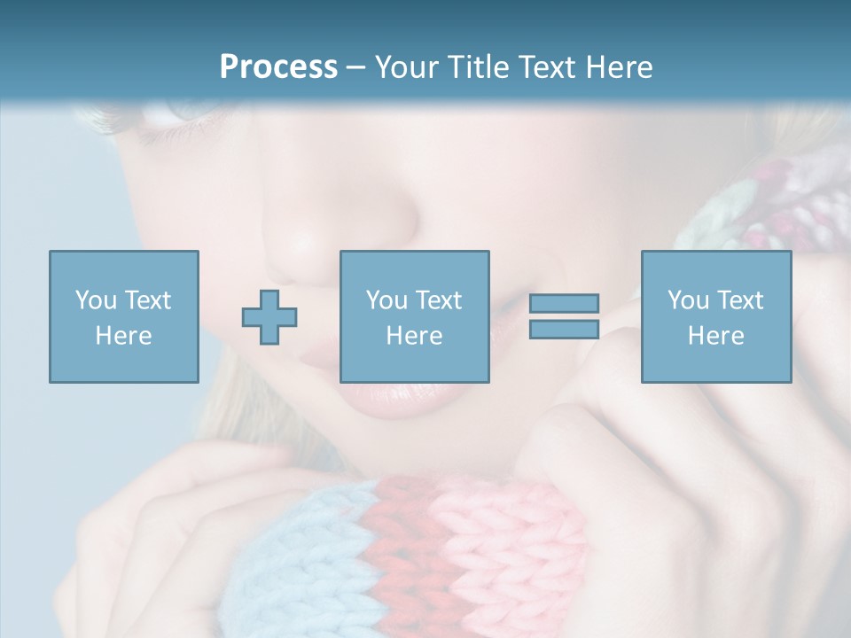 Scarf Youth Sweater PowerPoint Template