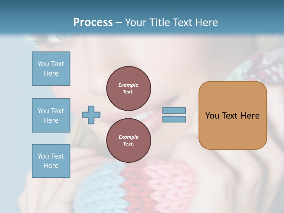 Scarf Youth Sweater PowerPoint Template