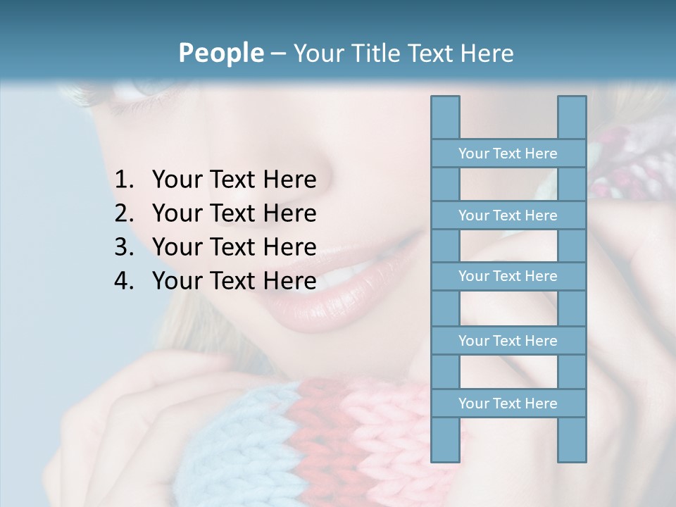 Scarf Youth Sweater PowerPoint Template