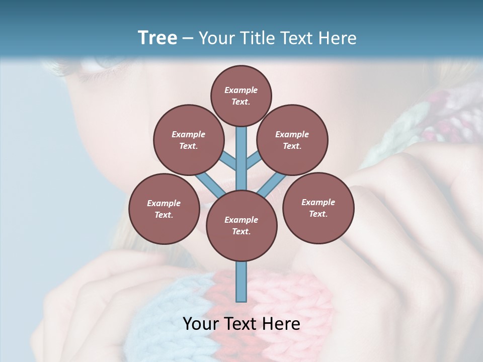 Scarf Youth Sweater PowerPoint Template