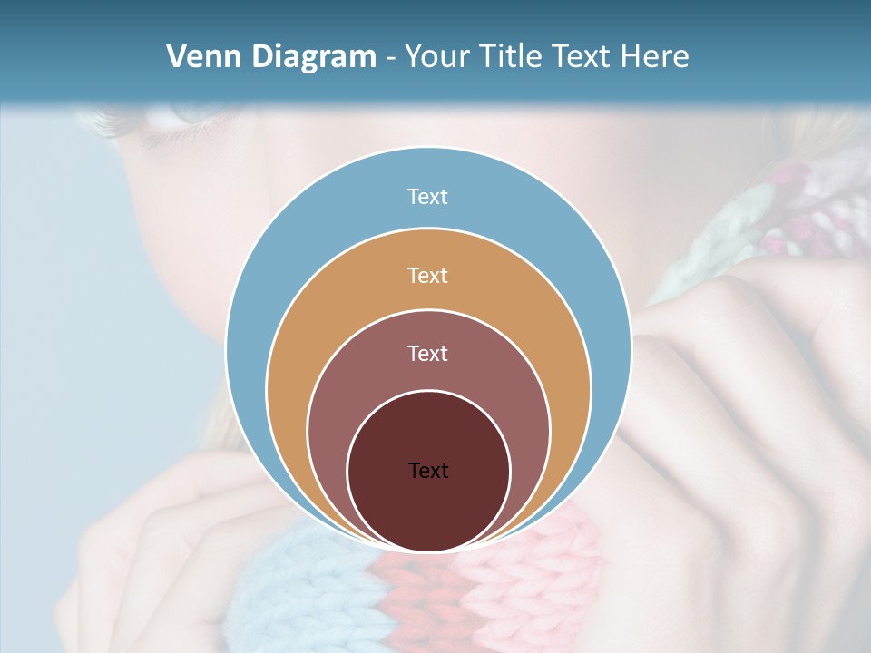 Scarf Youth Sweater PowerPoint Template