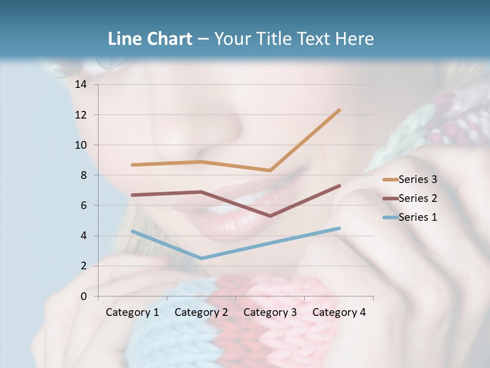 Scarf Youth Sweater PowerPoint Template