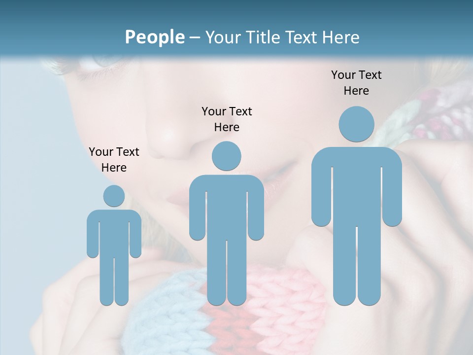 Scarf Youth Sweater PowerPoint Template