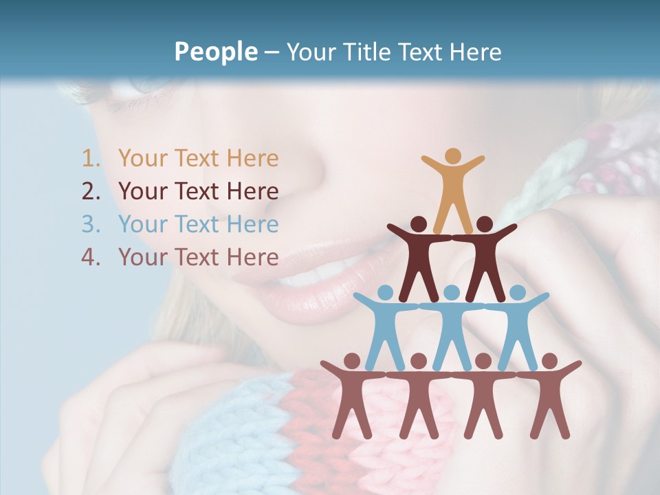 Scarf Youth Sweater PowerPoint Template