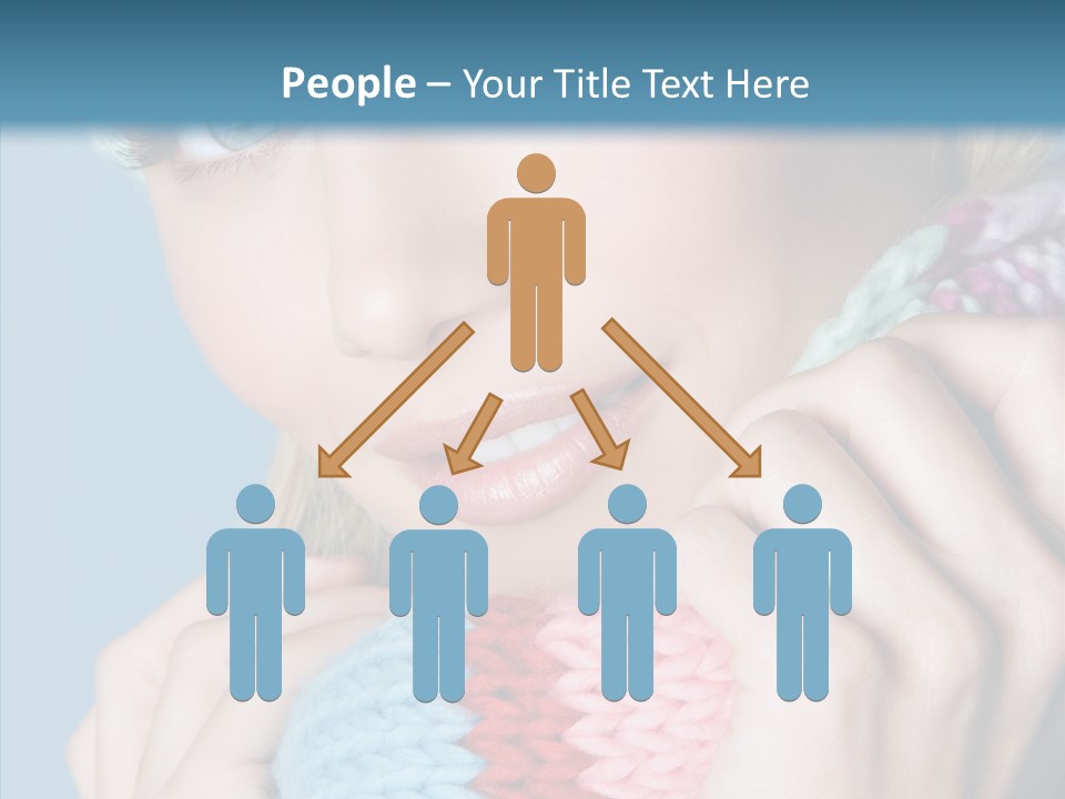 Scarf Youth Sweater PowerPoint Template