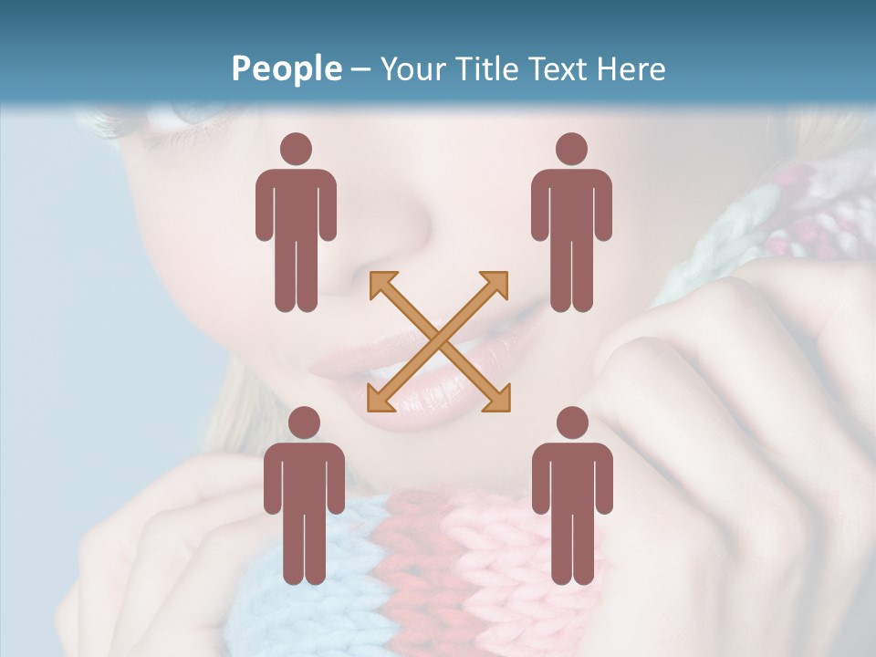 Scarf Youth Sweater PowerPoint Template