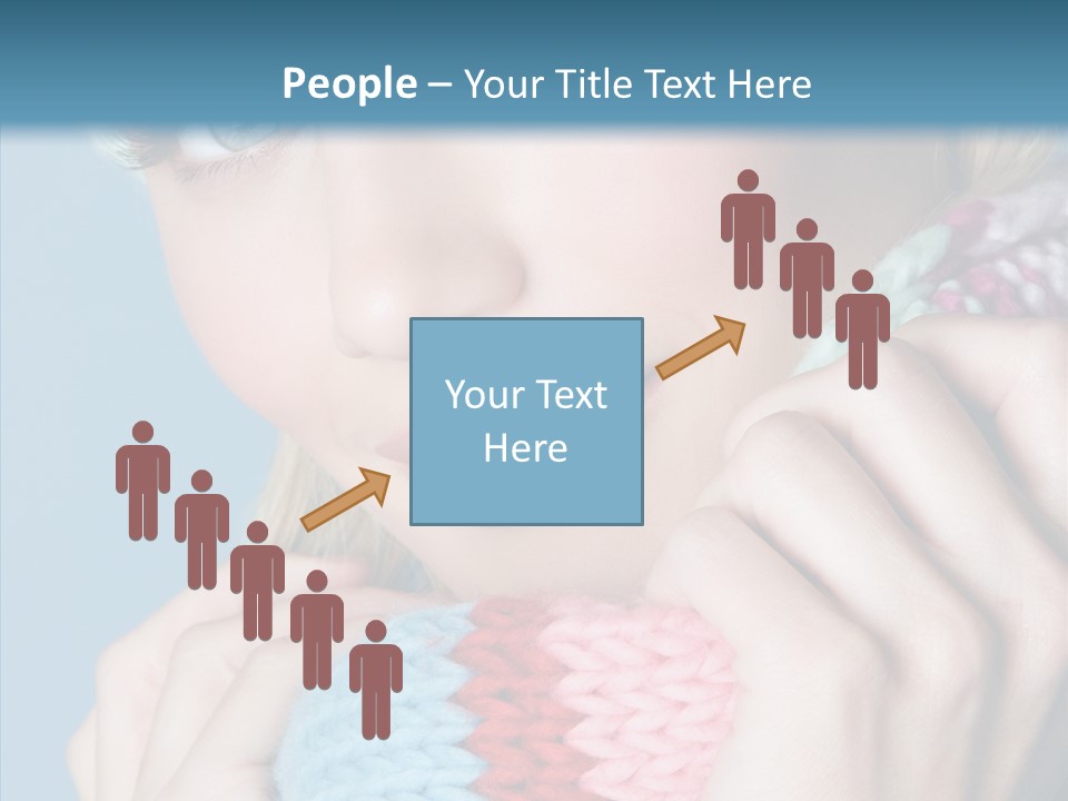 Scarf Youth Sweater PowerPoint Template