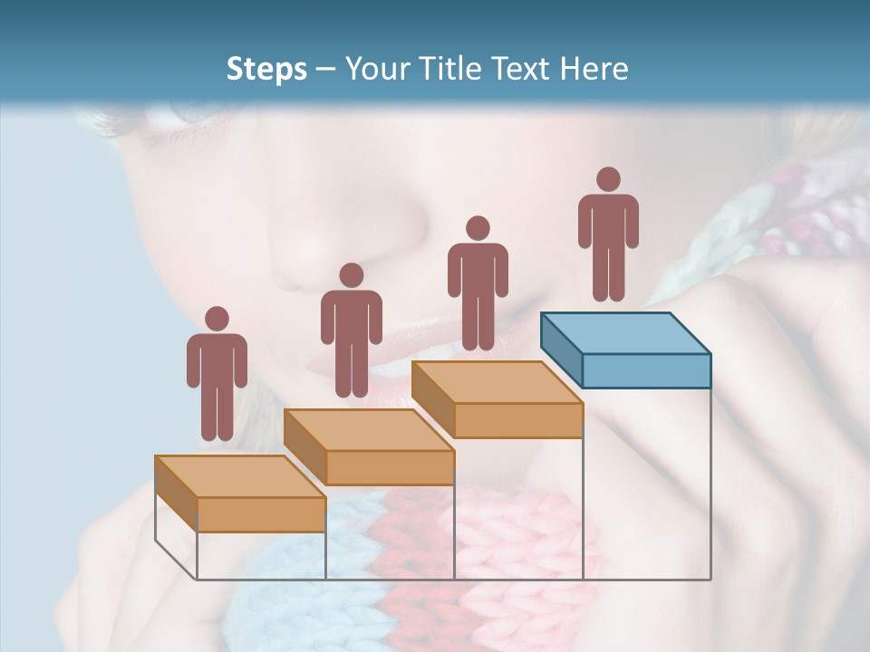 Scarf Youth Sweater PowerPoint Template