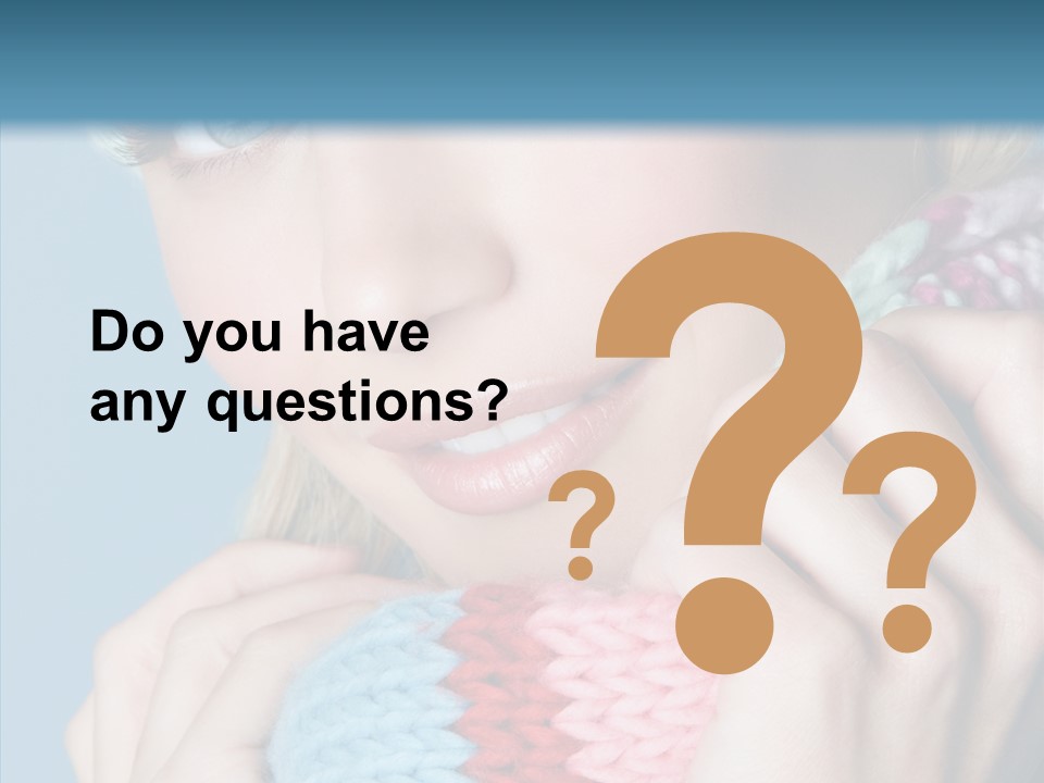 Scarf Youth Sweater PowerPoint Template