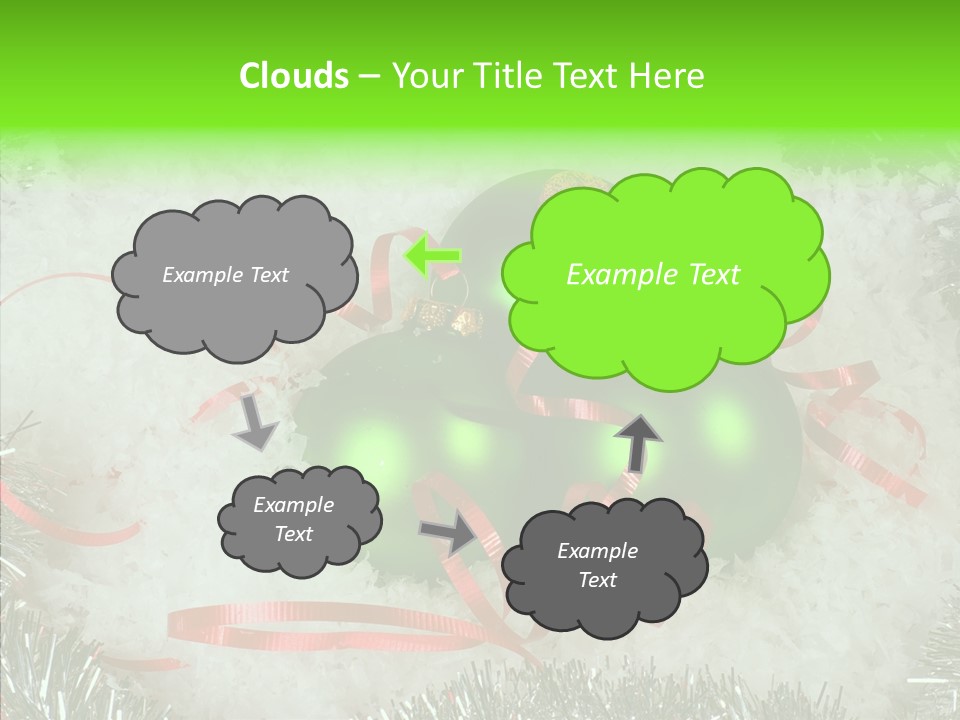 Silver White Curly PowerPoint Template