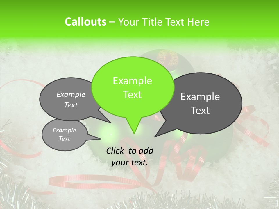 Silver White Curly PowerPoint Template