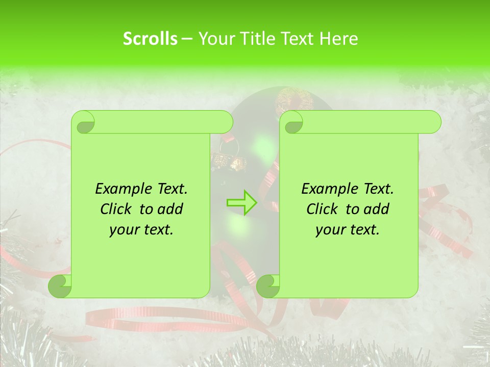 Silver White Curly PowerPoint Template