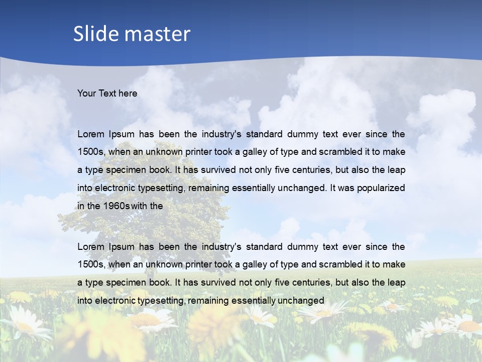 Flower Grass Blossom PowerPoint Template