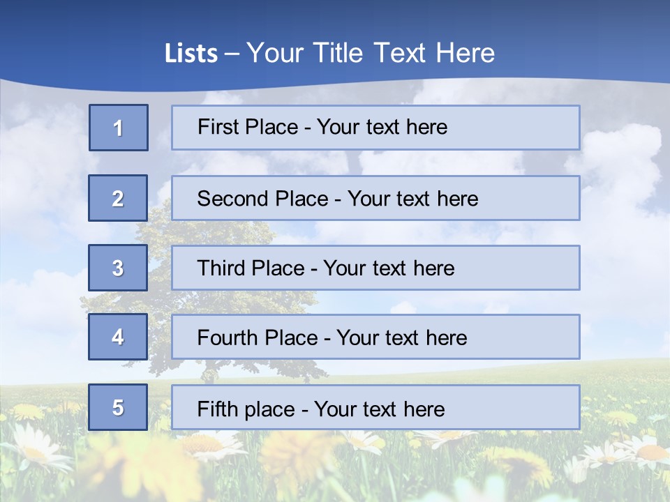 Flower Grass Blossom PowerPoint Template