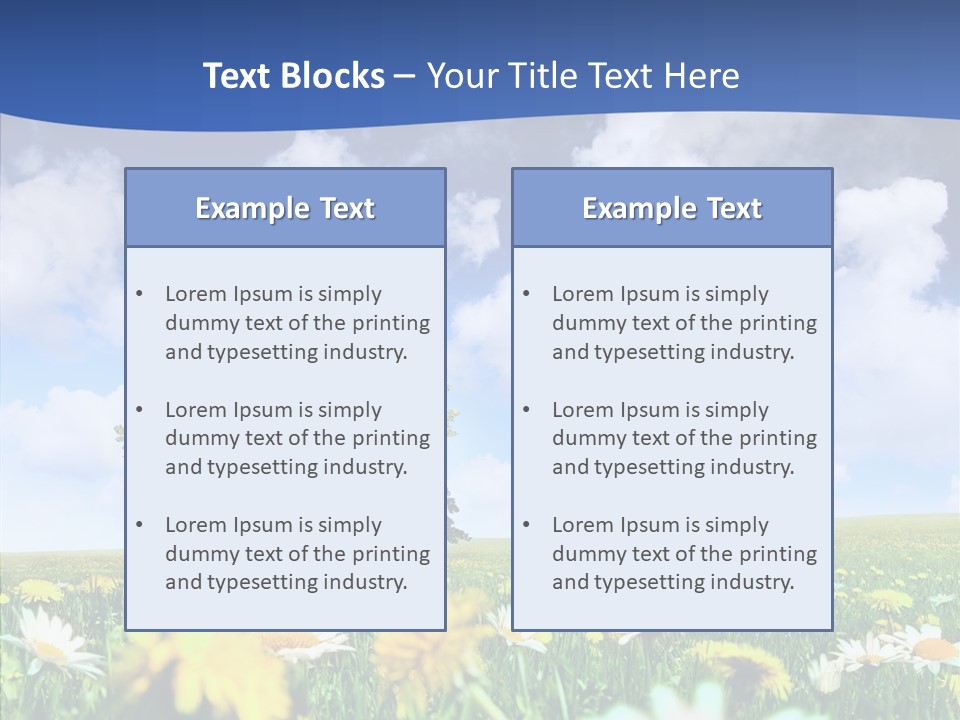 Flower Grass Blossom PowerPoint Template