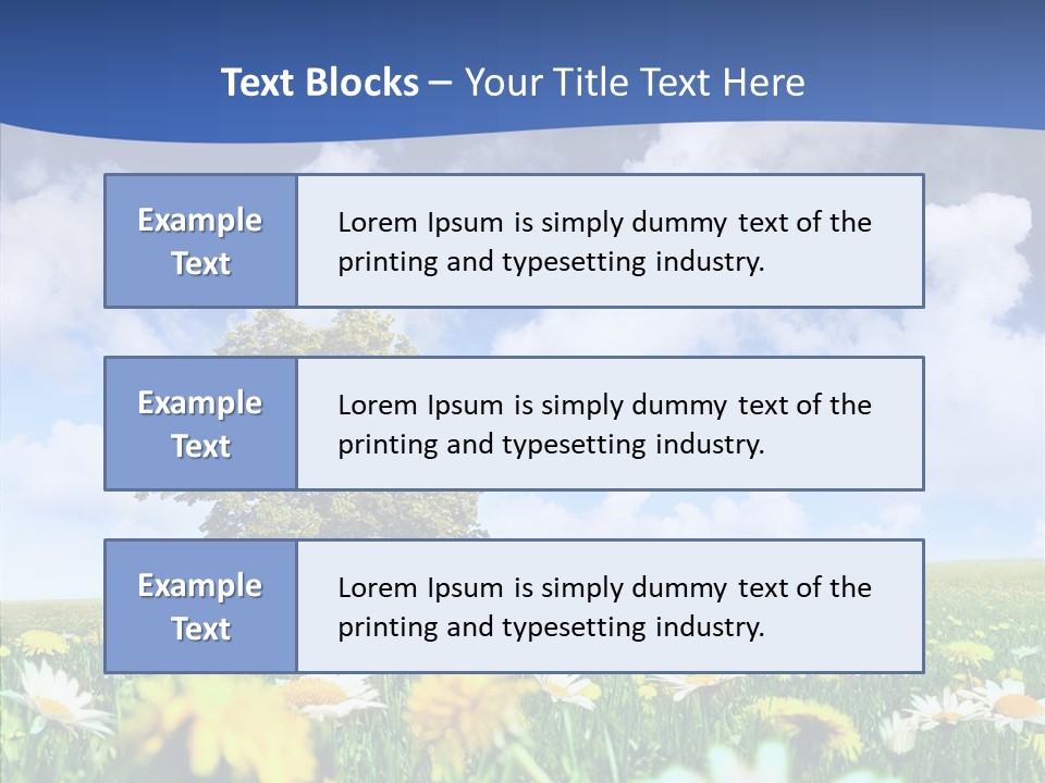 Flower Grass Blossom PowerPoint Template