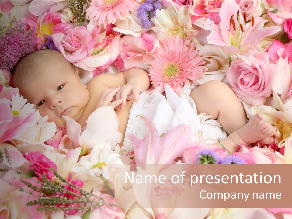 Cute Caucasian Peaceful PowerPoint Template