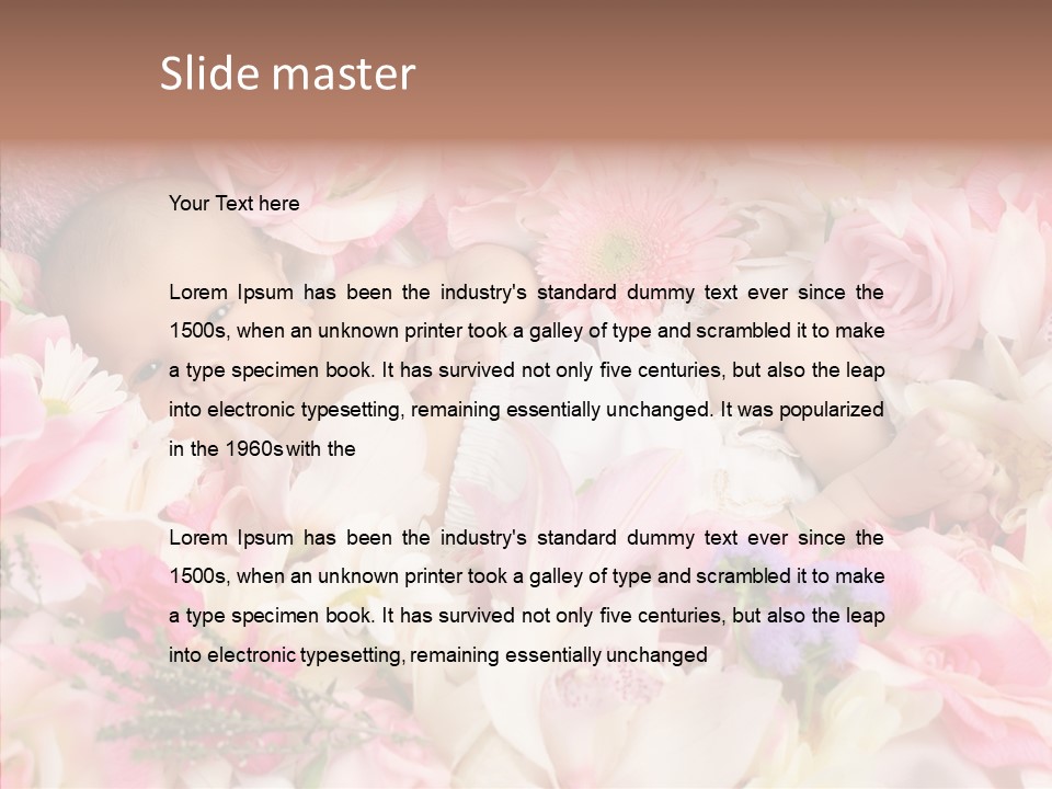 Cute Caucasian Peaceful PowerPoint Template