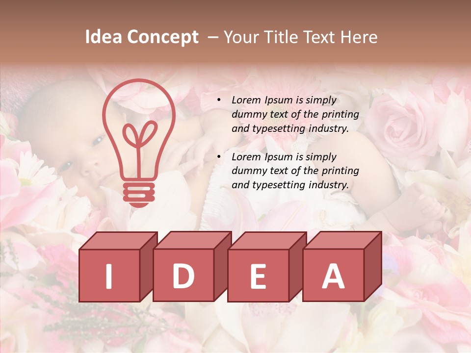 Cute Caucasian Peaceful PowerPoint Template