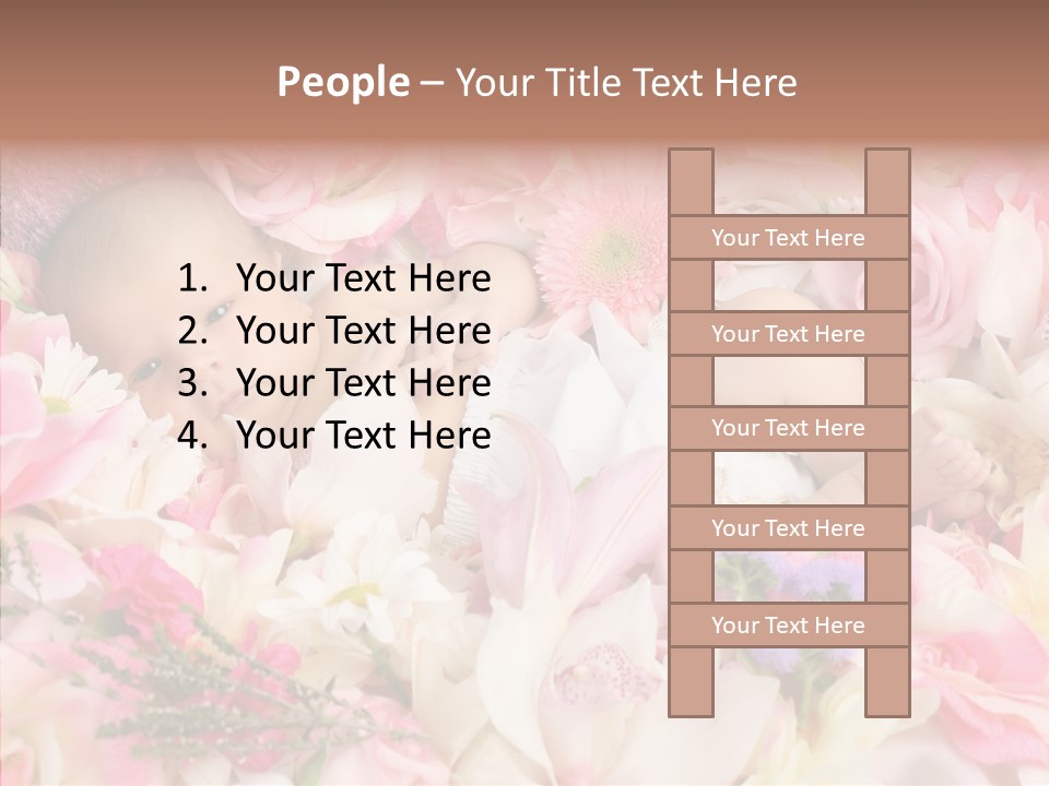 Cute Caucasian Peaceful PowerPoint Template