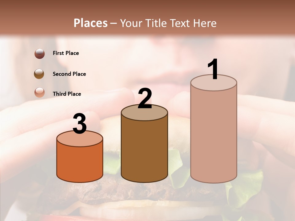 Red Hamburger Unhealthy PowerPoint Template