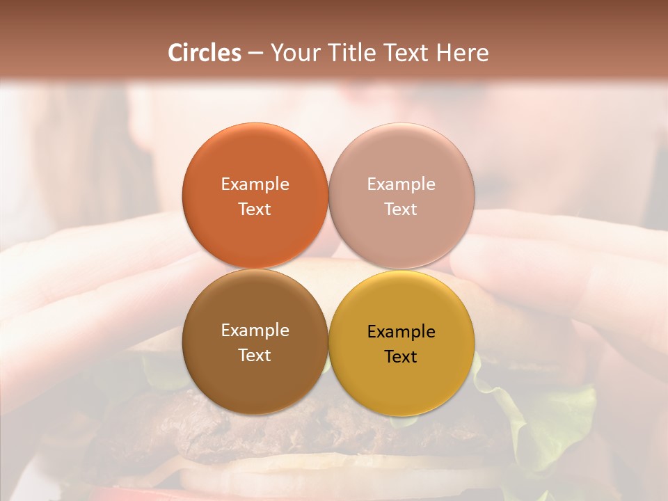 Red Hamburger Unhealthy PowerPoint Template