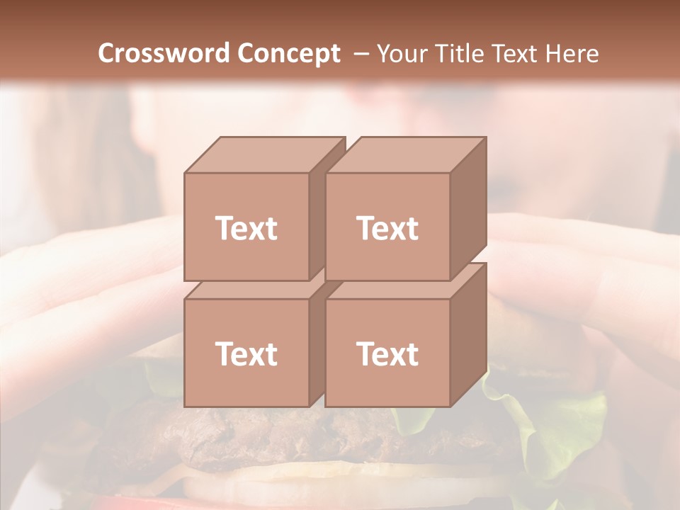 Red Hamburger Unhealthy PowerPoint Template