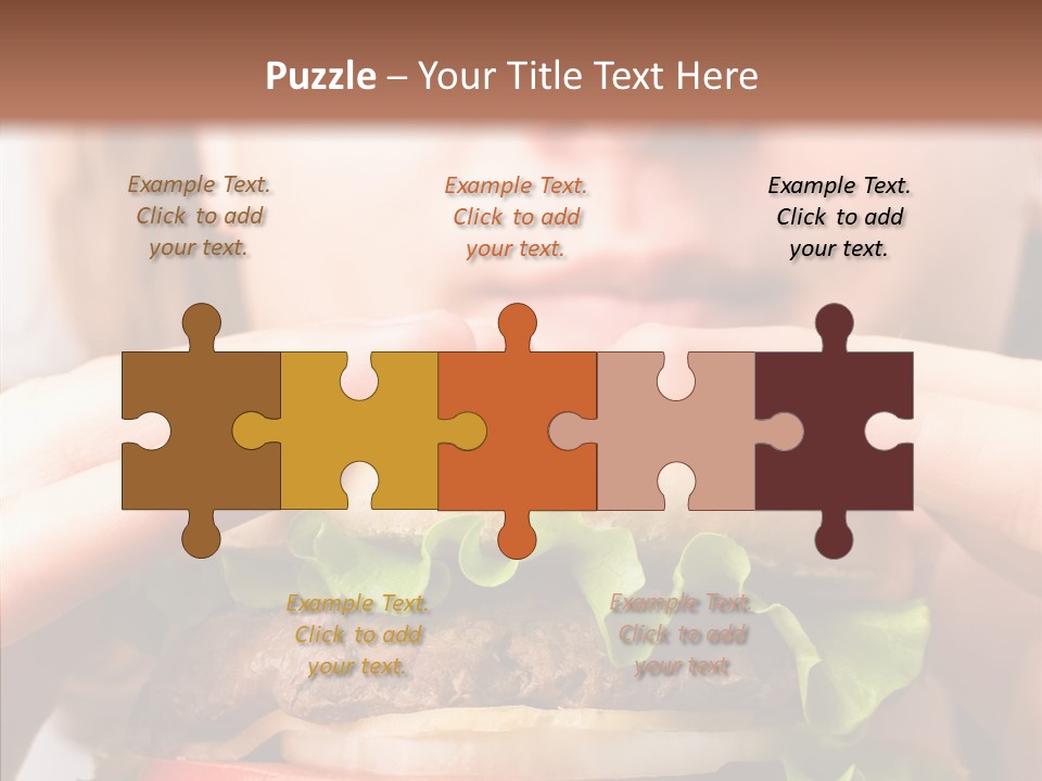 Red Hamburger Unhealthy PowerPoint Template