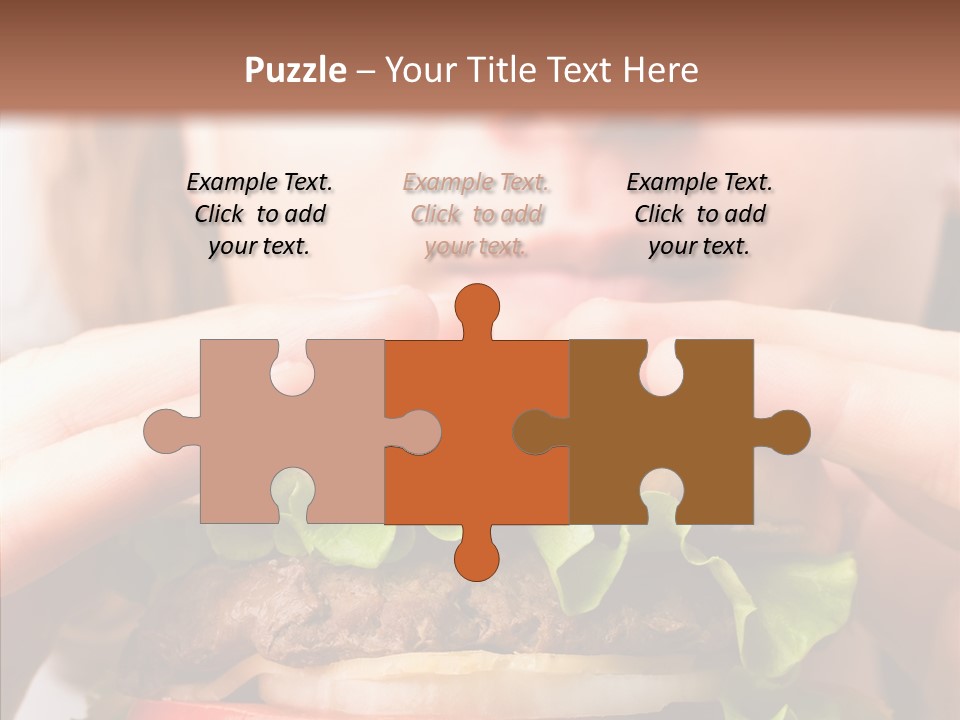 Red Hamburger Unhealthy PowerPoint Template