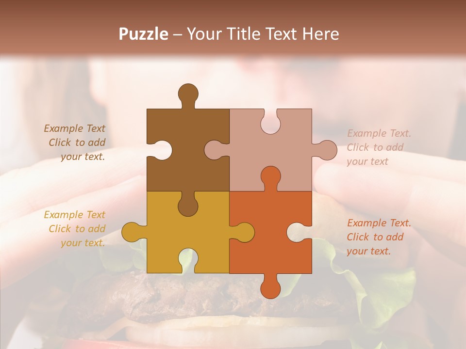 Red Hamburger Unhealthy PowerPoint Template