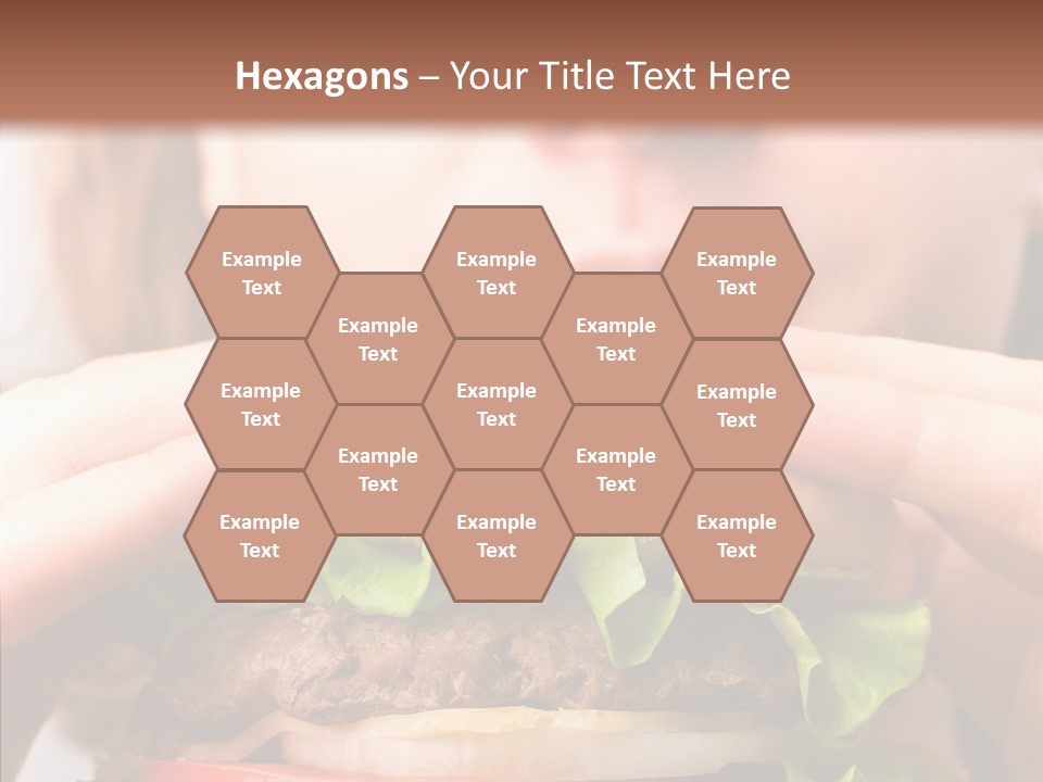 Red Hamburger Unhealthy PowerPoint Template