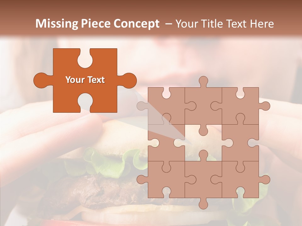 Red Hamburger Unhealthy PowerPoint Template