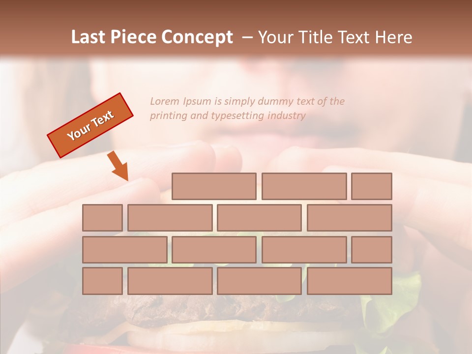 Red Hamburger Unhealthy PowerPoint Template