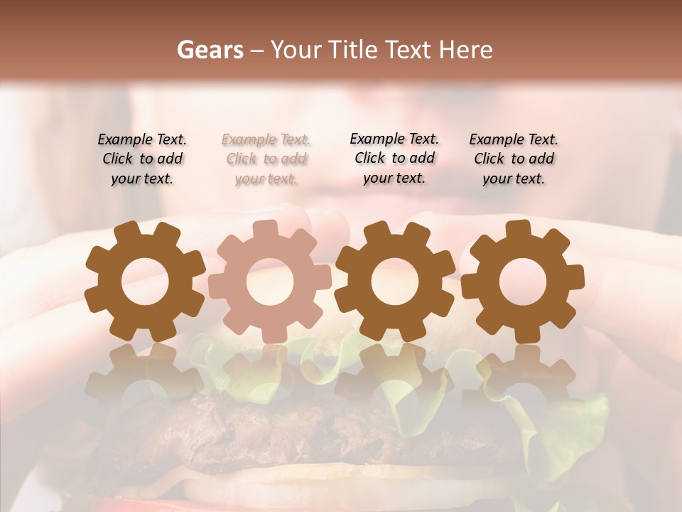 Red Hamburger Unhealthy PowerPoint Template