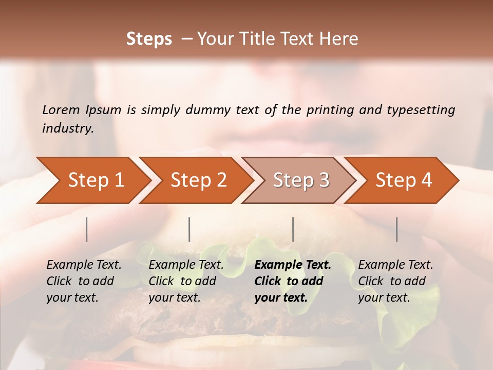 Red Hamburger Unhealthy PowerPoint Template