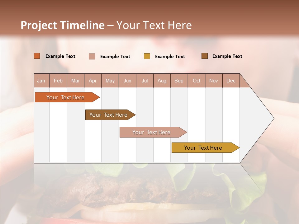 Red Hamburger Unhealthy PowerPoint Template