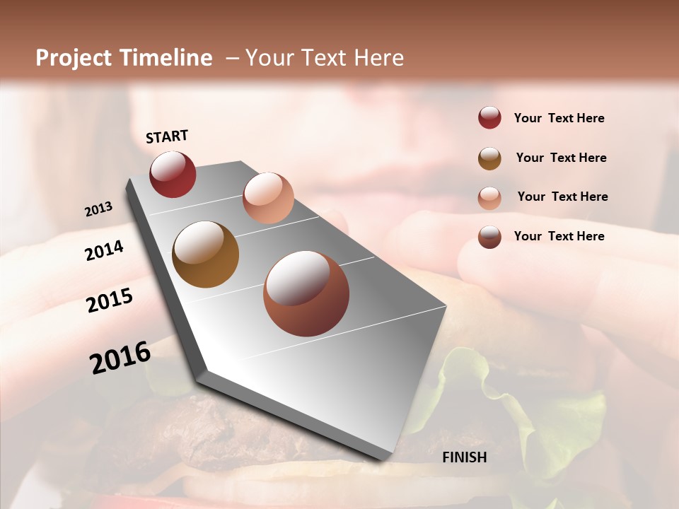 Red Hamburger Unhealthy PowerPoint Template