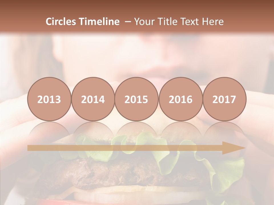 Red Hamburger Unhealthy PowerPoint Template