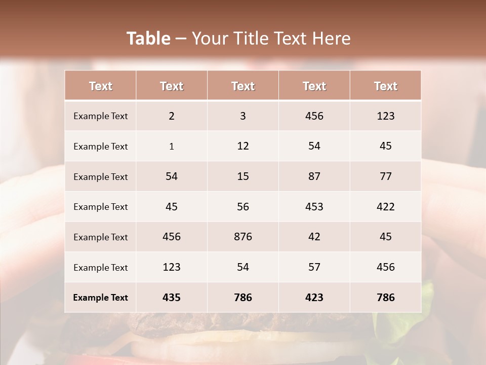 Red Hamburger Unhealthy PowerPoint Template