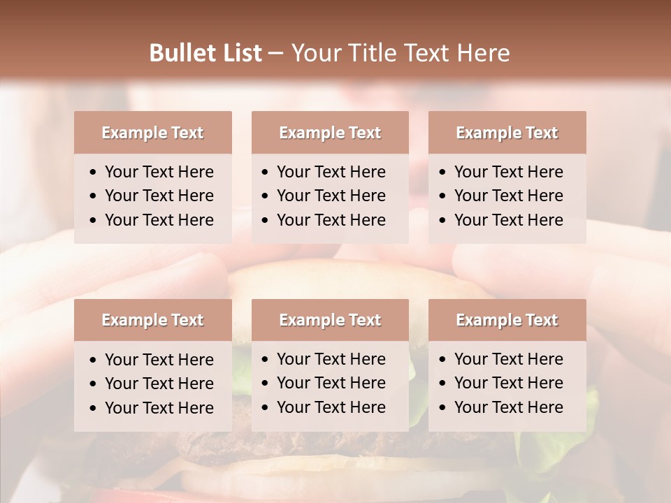 Red Hamburger Unhealthy PowerPoint Template