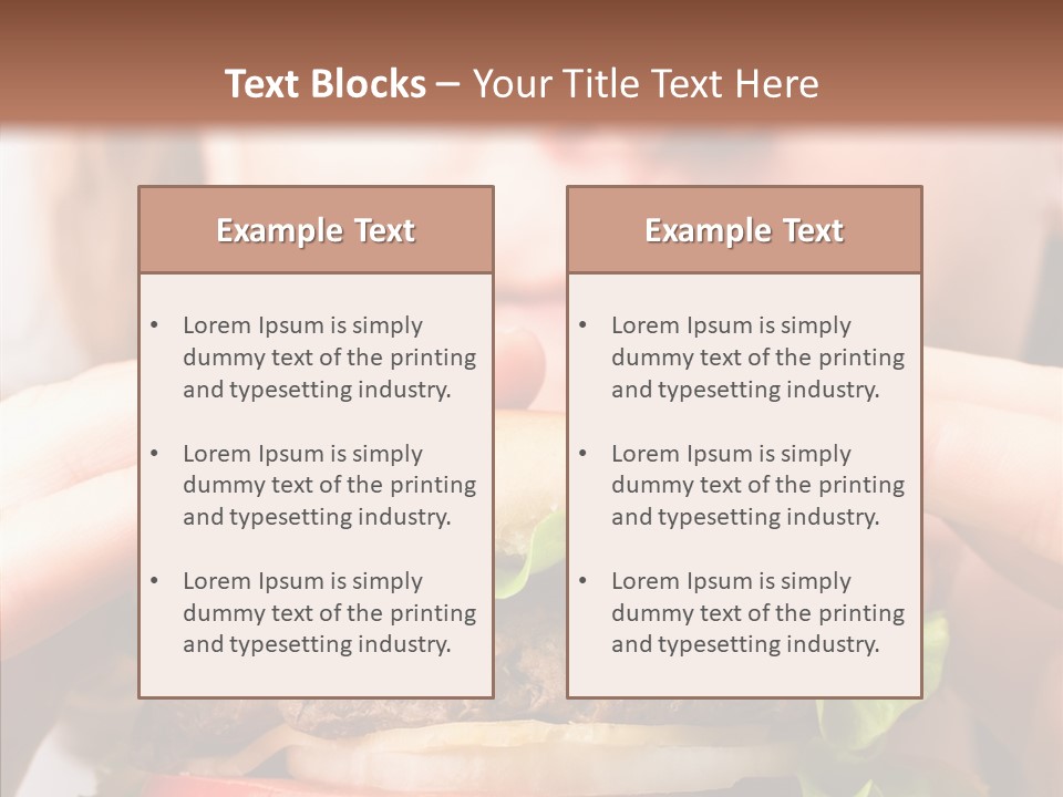 Red Hamburger Unhealthy PowerPoint Template