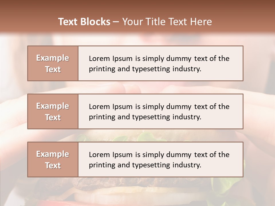 Red Hamburger Unhealthy PowerPoint Template
