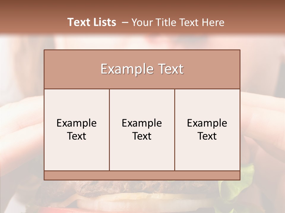 Red Hamburger Unhealthy PowerPoint Template