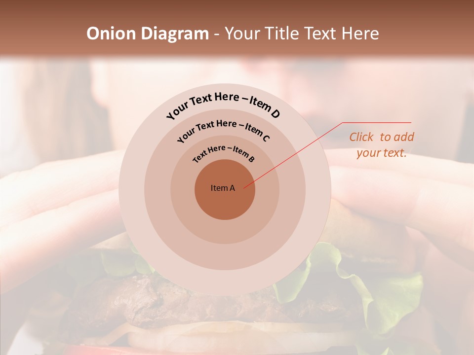 Red Hamburger Unhealthy PowerPoint Template