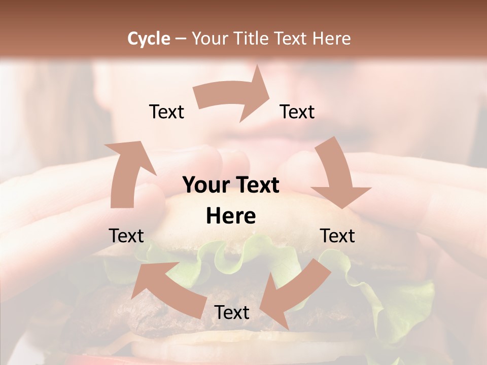 Red Hamburger Unhealthy PowerPoint Template