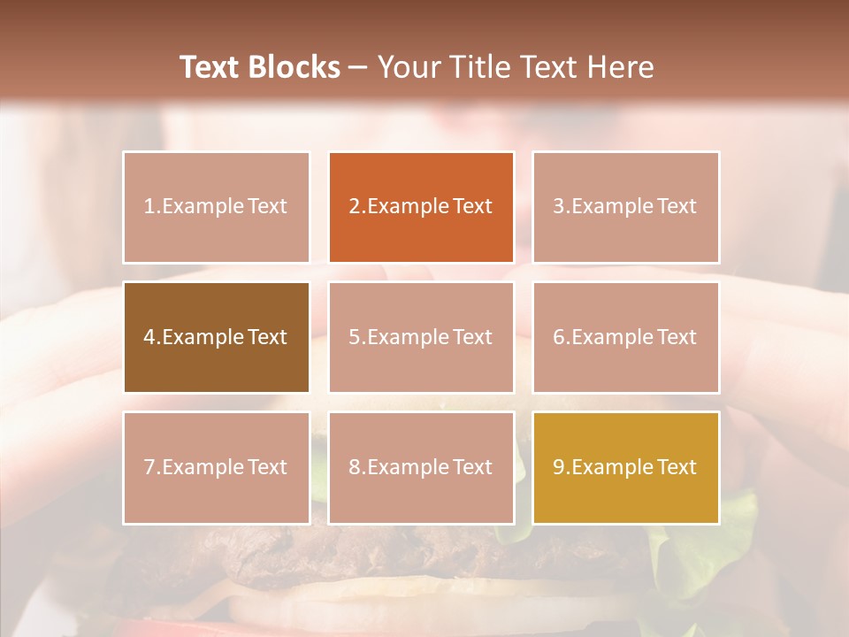 Red Hamburger Unhealthy PowerPoint Template