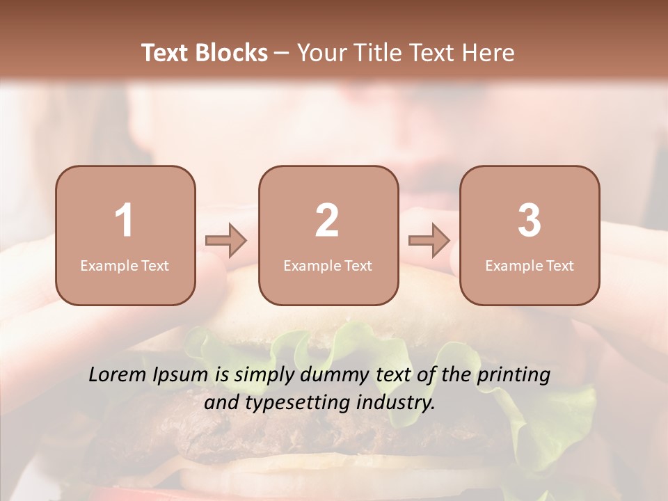 Red Hamburger Unhealthy PowerPoint Template